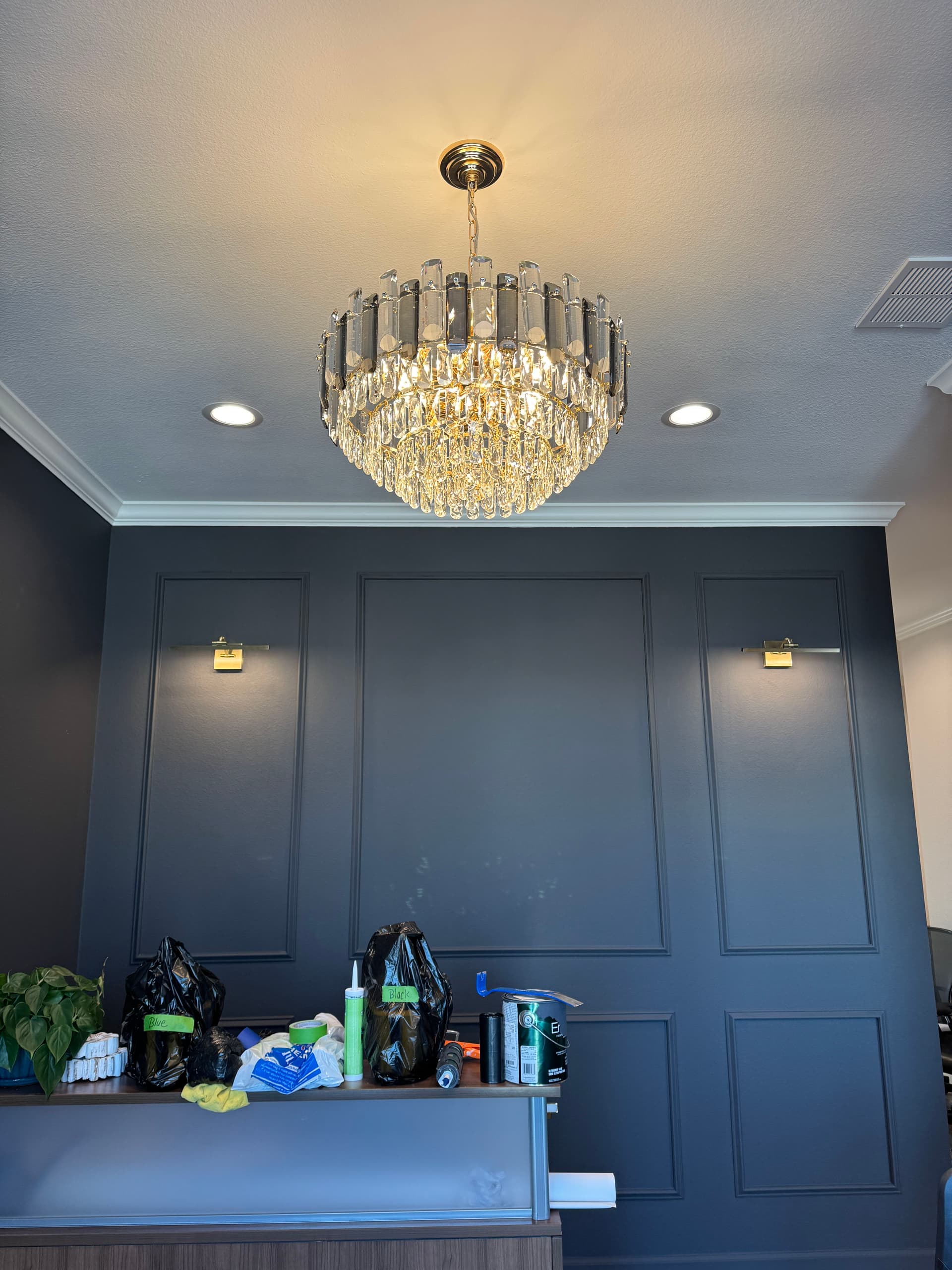 Crystal Chandelier and Custom Lighting Installation in Prosper TX image