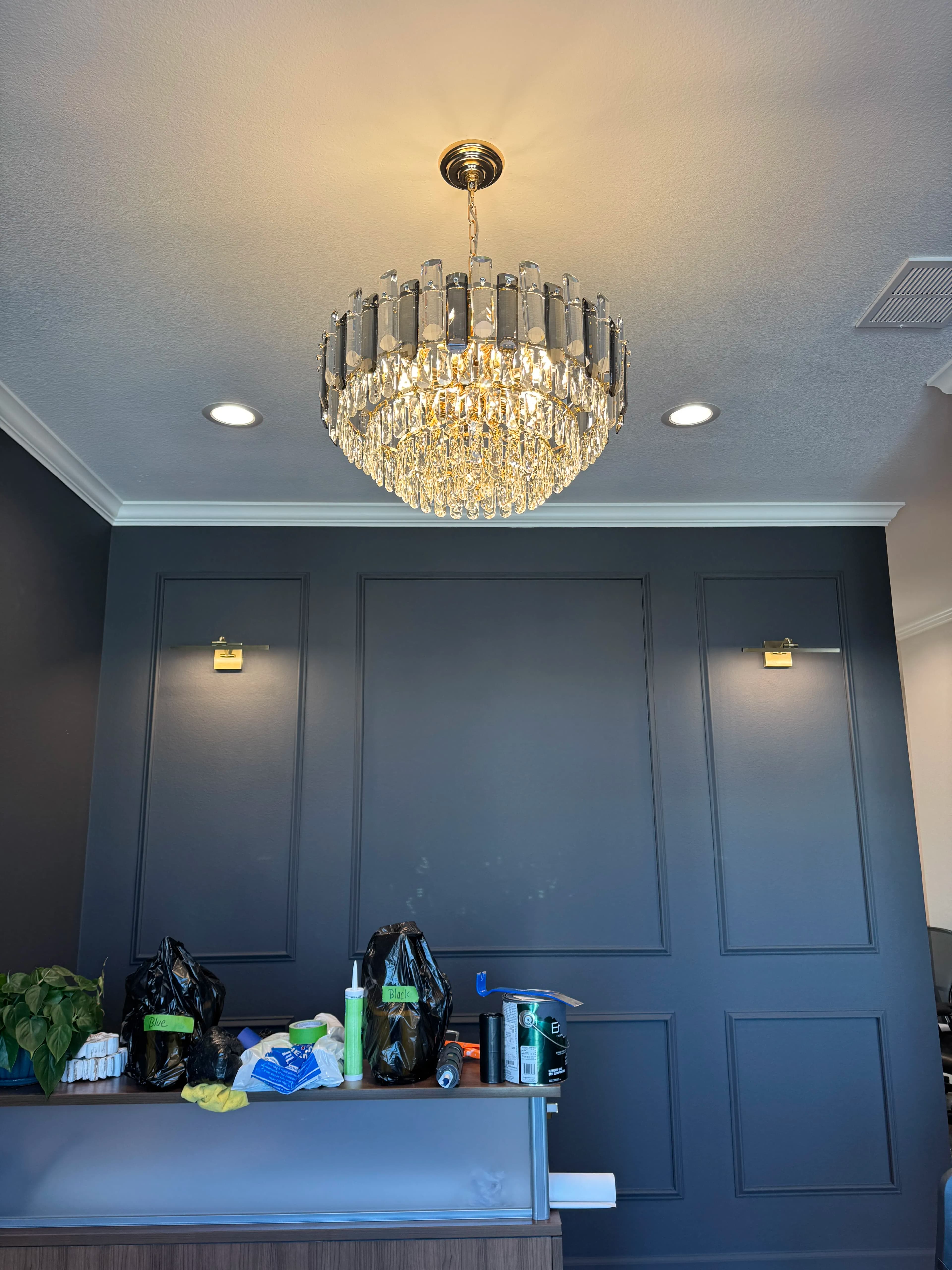 Project Crystal Chandelier and Custom Lighting Installation in Prosper TX image